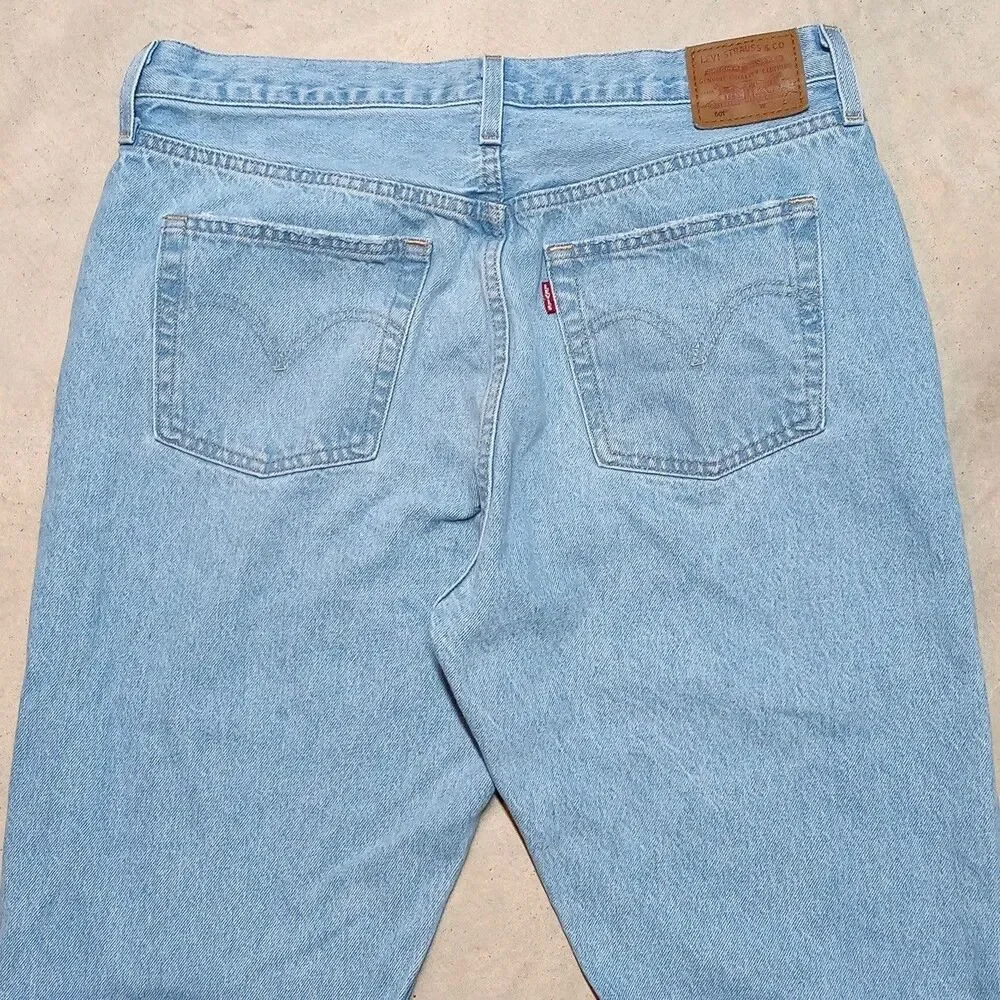 Levi's Premium 501 Jeans Mens 33x30 Big E Medium Wash Straight Leg Denim